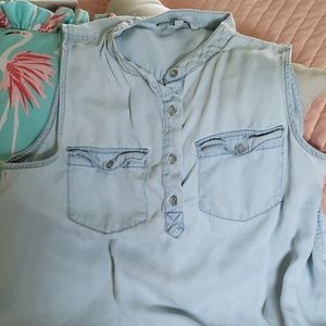 Calvin Klein soft faded denim top
